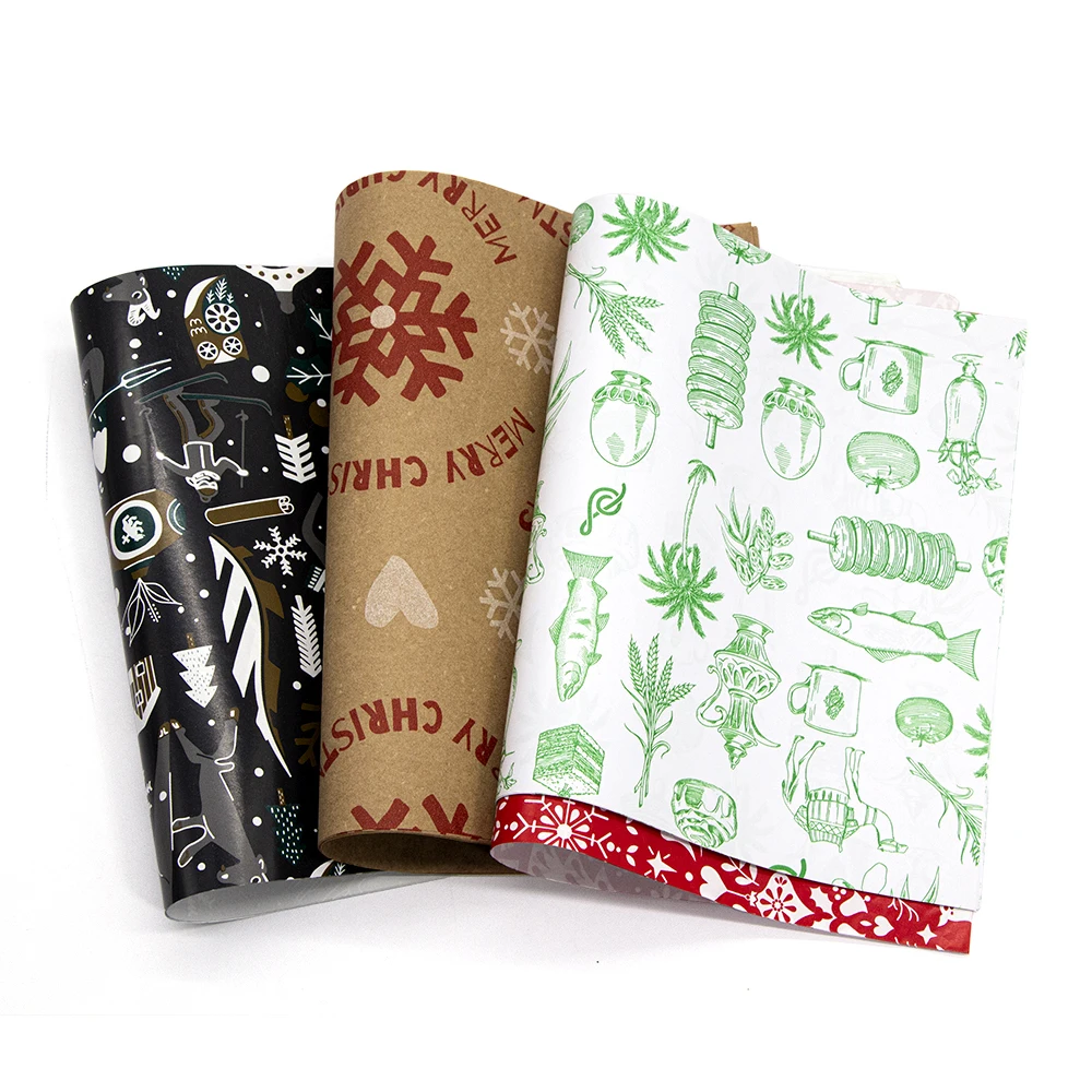 Custom Printed Logo 17g 28g  Multicolor Gift Tissue Paper Clothing Flower Wrapping Paper For Packaging