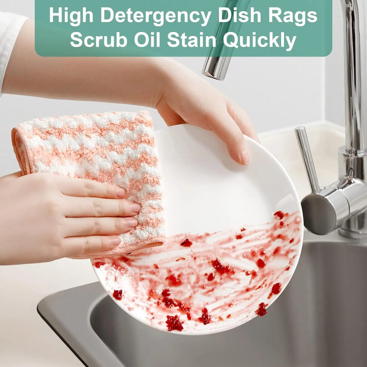 Microfiber Cleaning Cloth, Kitchen Towels for Dish Drying Washing, Absorbent Streak Free Lint Free Rags for Cleaning