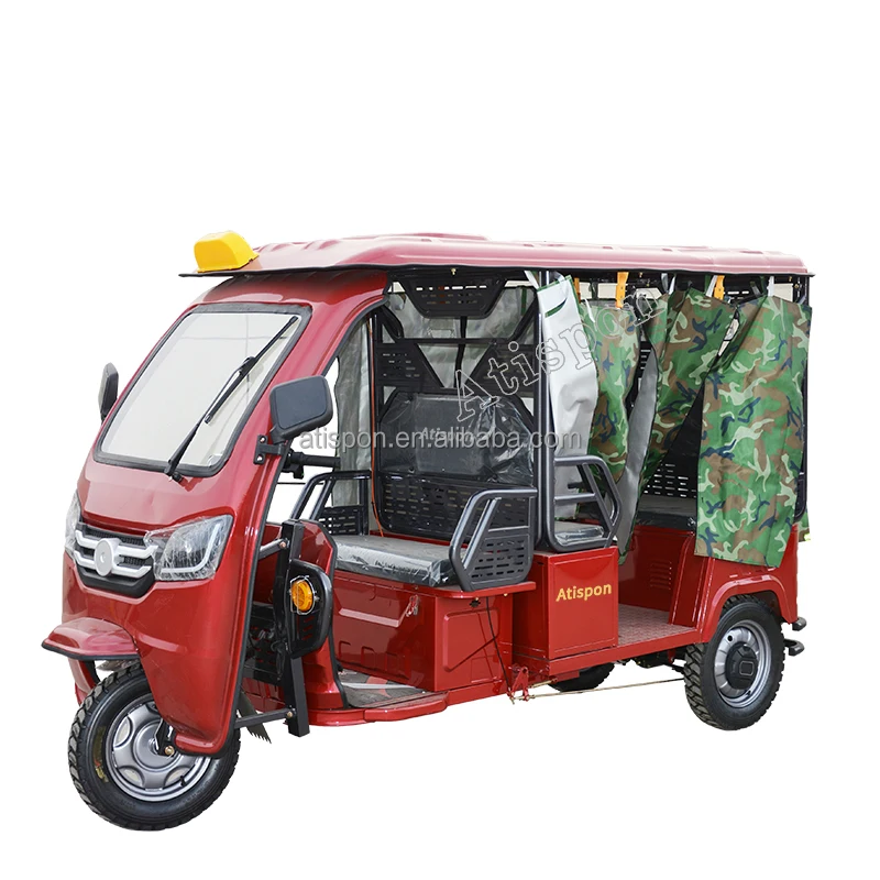 Cheap 6 Passengers Bajaj Auto Taxi Open Body Type Passenger Electric Auto Rickshaw Taxi Tuktuk