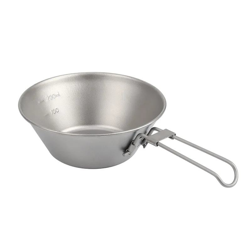 Factory Wholesale Single-Walled Titanium Sierra Cup for Camping & Hiking