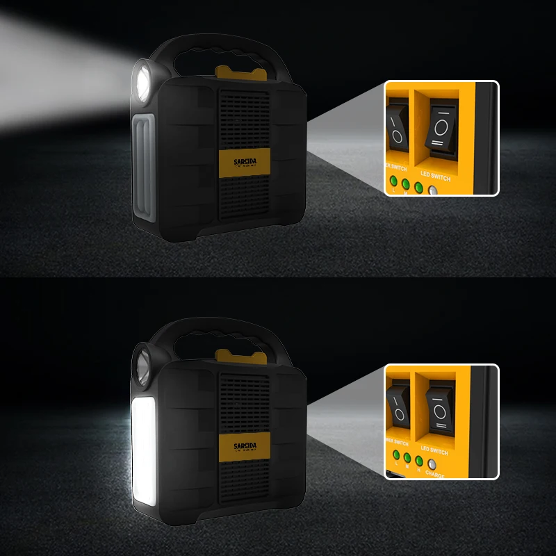 Solar Mini Rechargeable Led Lighting Powered Kits Portable Power bank Panel Home Radio System Multifunctional Power Kit