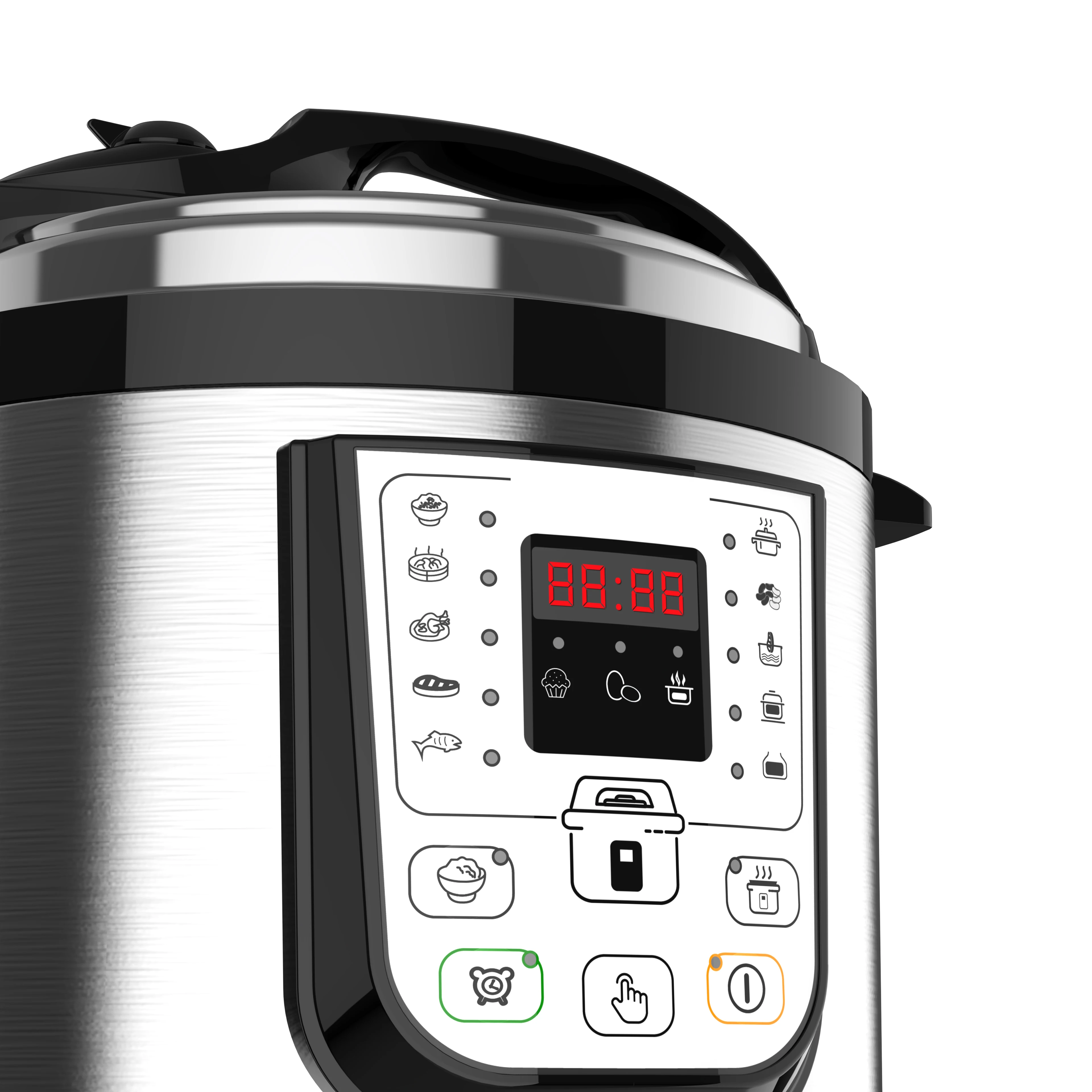 Blossom Multifunctional Electric Pressure Cooker Stainless Steel LED Display Aluminum Cooking Meat Rice Household Hotel Use