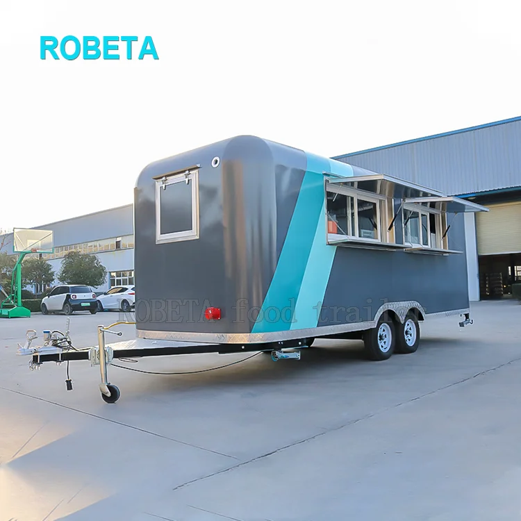 Контейнер для закусок трейлер продажи пищевых продуктов Airstream прицеп улицы из нержавеющей