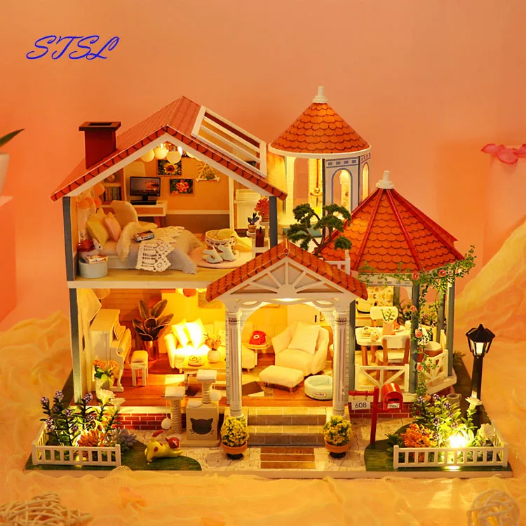 Детский образовательный 3D Деревянный Миниатюрный Кукольный дом «сделай сам» для взрослых, набор кукольных домиков