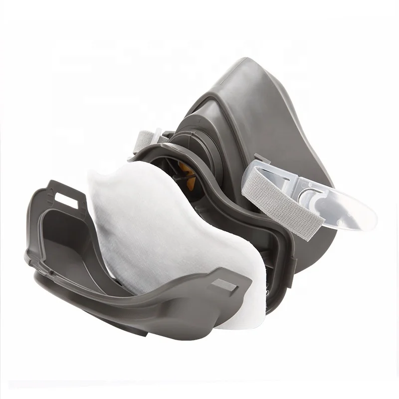 3200 3700 Set  Half Face Gas Dust Mask Reusable Half Mask Chemical Silicone Respirator Anti Air Pollution
