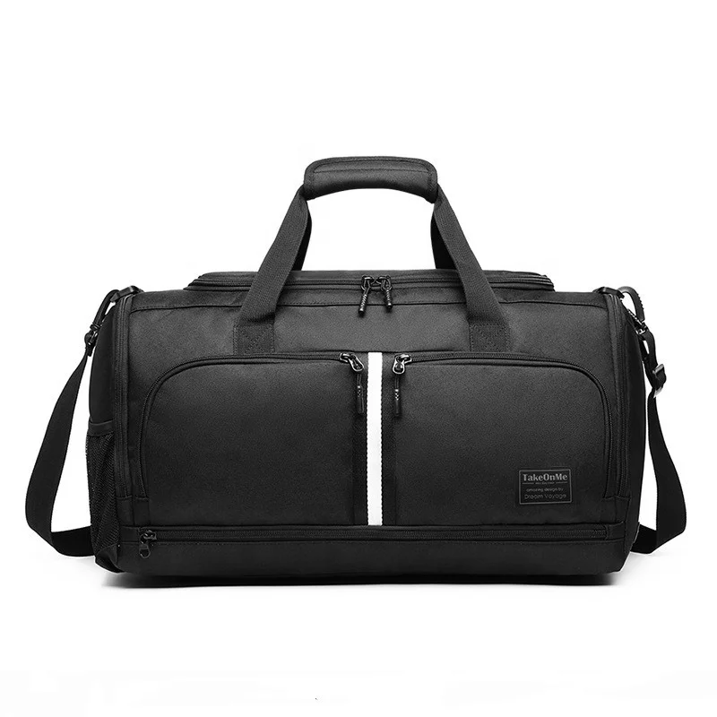 Travel Outdoor Weekender Duffle Luggage Bag Black Crocodile Pu Leather for Man Fashion Custom Geometric OEM Feather Item Style