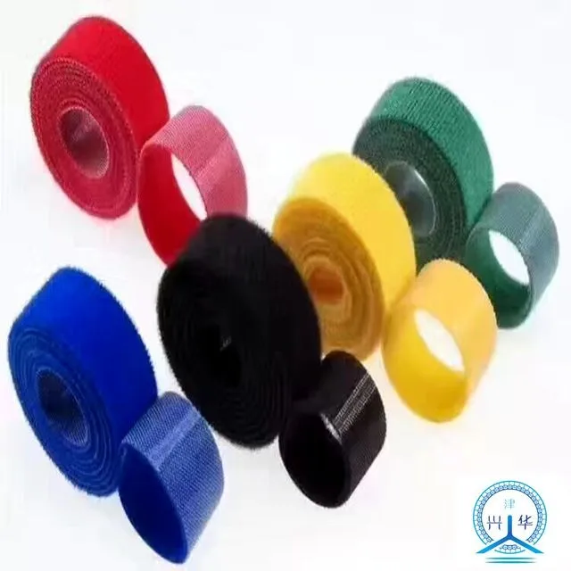 Industrial Strong Webbing Base Buckle Adjustable Hook and Loop Cinch Strap Custom Cable Tie Printed Brand Logo Hook and Loop