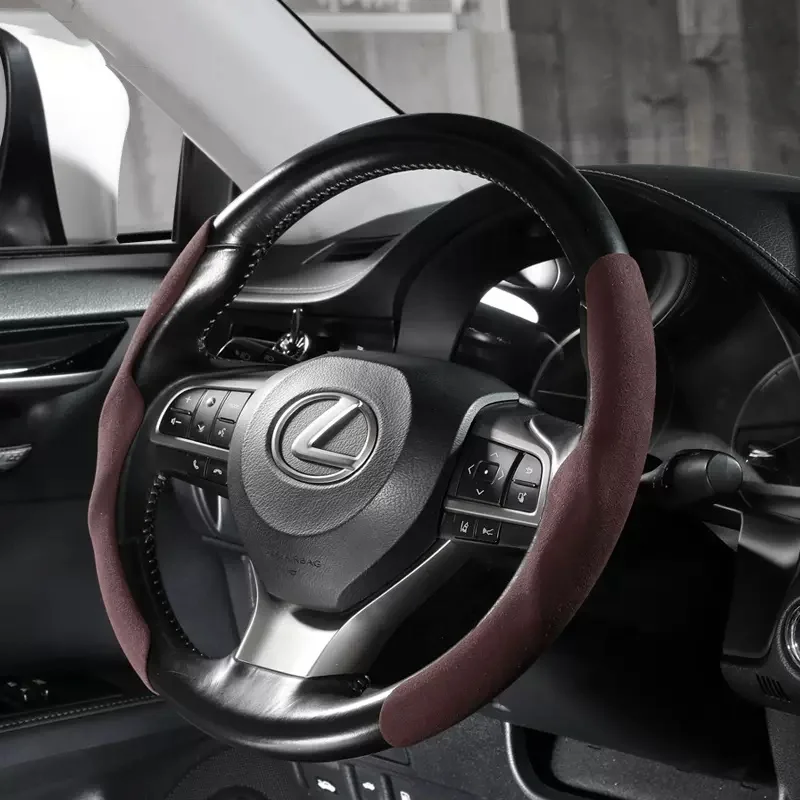 Best steering wheel cover for lexus nx gx470 lx470 es350 is300 is250 lx570 ct200h es300h rx330 gx 460 suede interior accessories