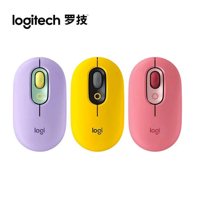 Мышь Logitech PO P беспроводная мышь с настраиваемыми эмодзи технология SilentTouch компактный дизайн