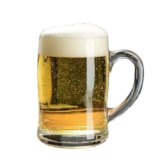 Promotional price great quality engraved new design custom 390ml Glass Beer Mugs