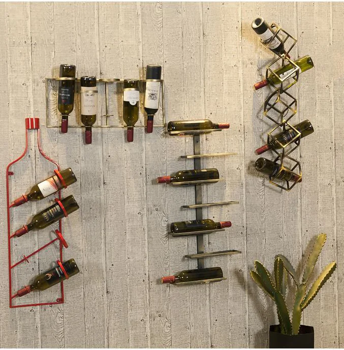 Nordic Style Tabletop Honeycomb 6 Bottles Metal Wine Rack wine rack display wine holder