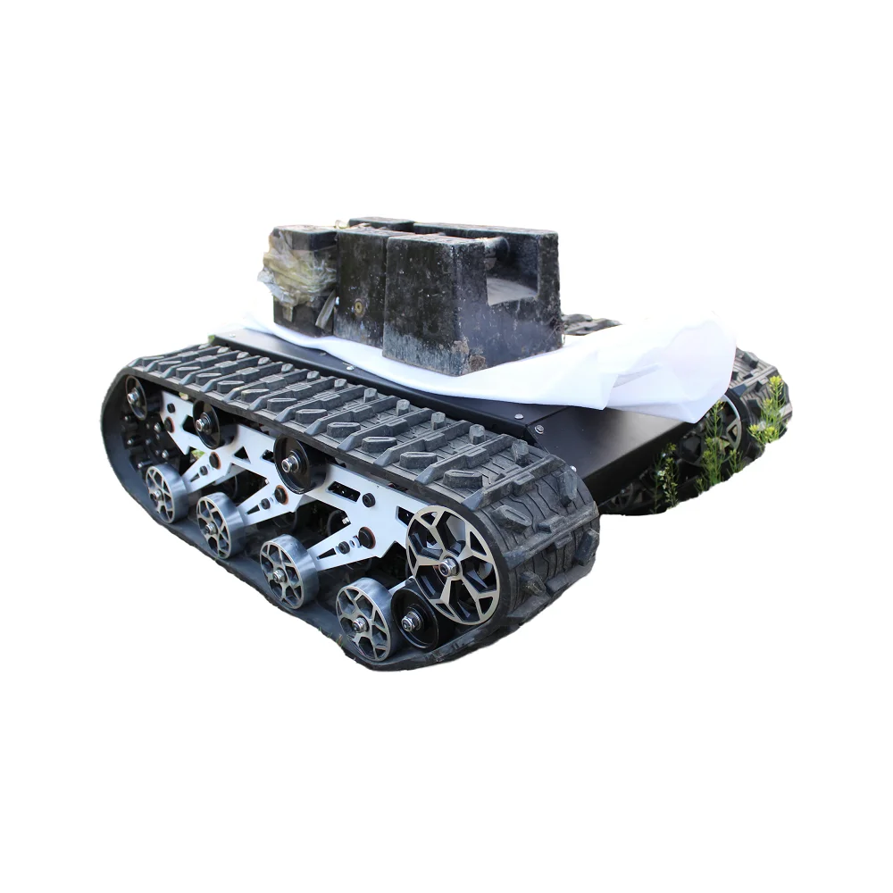 Komodo-01 intelligent mechanical track pad vehicle over obstacle rubber track carriage