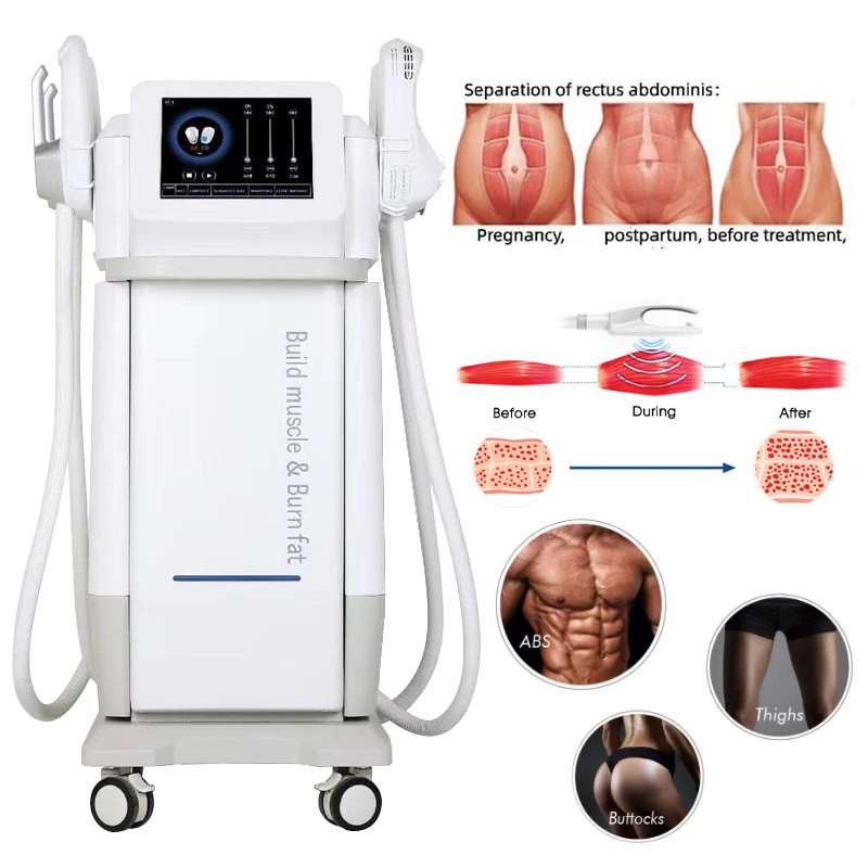 2022 newest rf body shape machine vertical 4 handles ems machine slim with RF neo slimming equipment