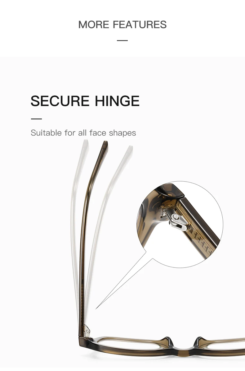 Retro square optical glasses black acetate eyeglasses frame anti-blue light computer glasses