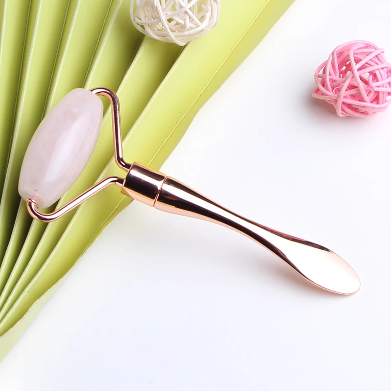Rose Quartz Face Beauty Stick Beauty Face-lift Massager Facial Jade Roller