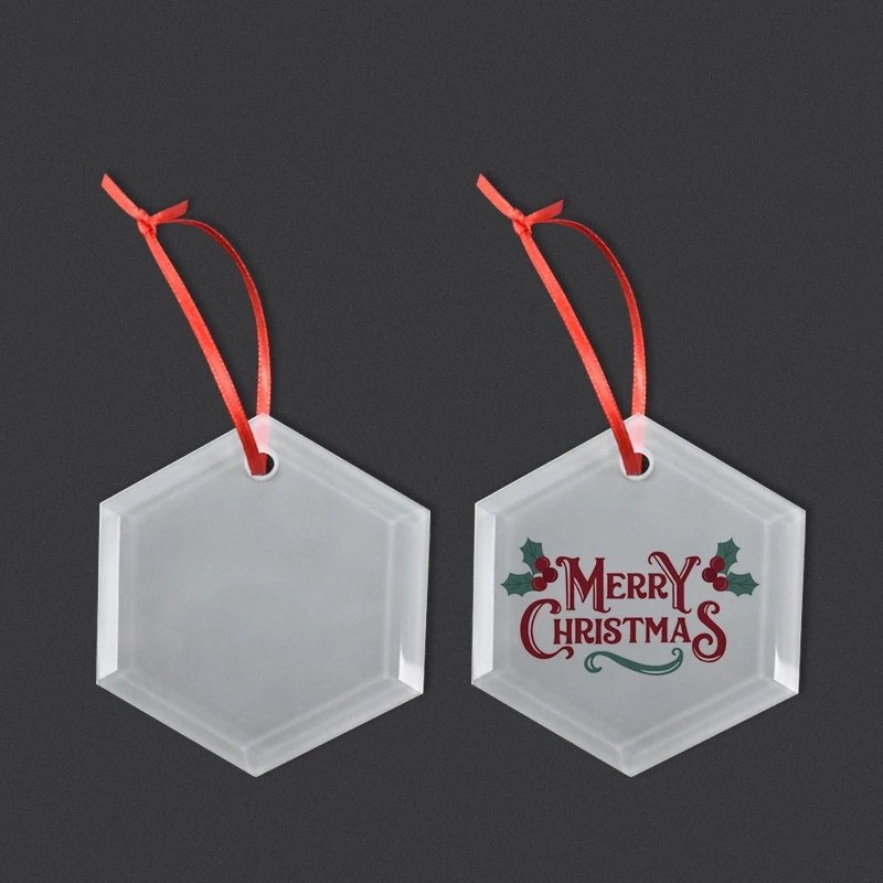 Blank Glass Ornaments Factory Manufacturer Crystal Christmas Ornament Sublimation blank Crystal Glass Christmas Ornaments