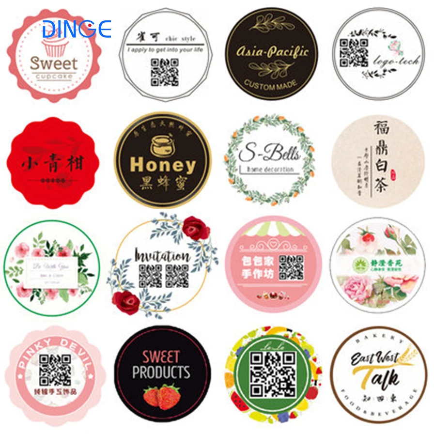 Cheap Custom packaging sticker iron on lip gloss tube white perfume tag price thermal cosmetic label wine size brand label