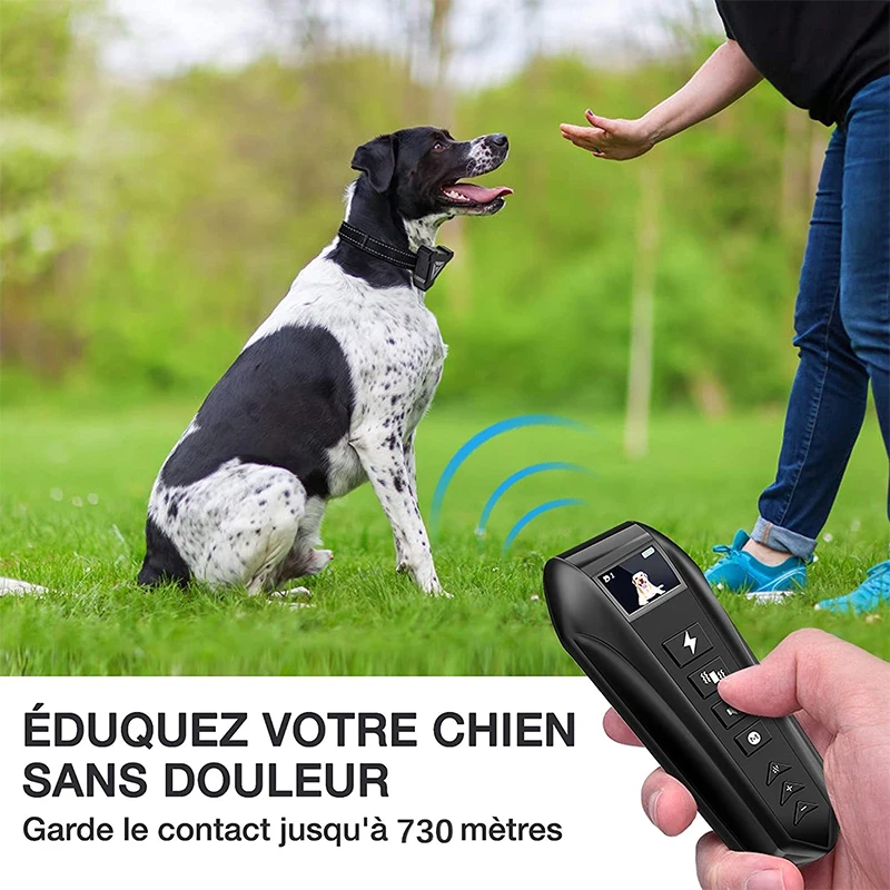 
Pet Accessories Agility Amazon Factory Anti Barking Device Stop Bark Electric Shock Remote Police Dog Remote Training Collar 