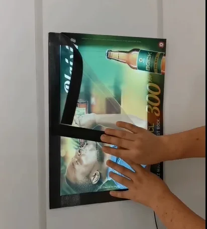 Новый выпущенный лайтбокс «сделай сам» папки для файлов настенный держатель рамка картин постер выставки поддержка яркости и