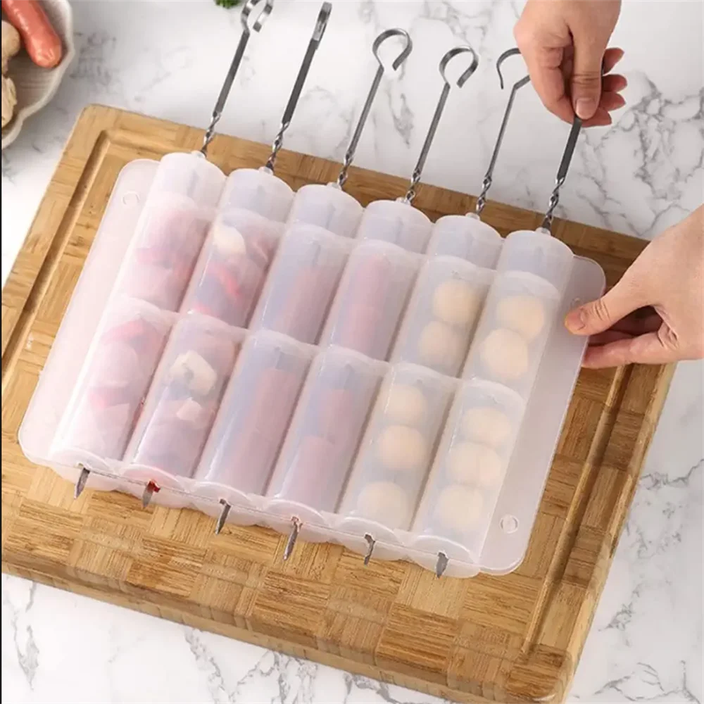 Rapid Through Stringer The Kebab Artifact Bbq Meat String Device Time Saving  Multi Functional Barbecue Pork Beef Kebab Maker