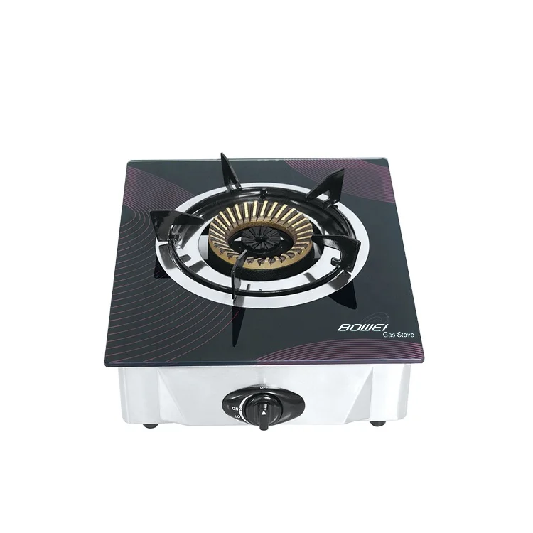 hot sale 7mm 3D design  portable tempered glass gas stove BW-BL1007