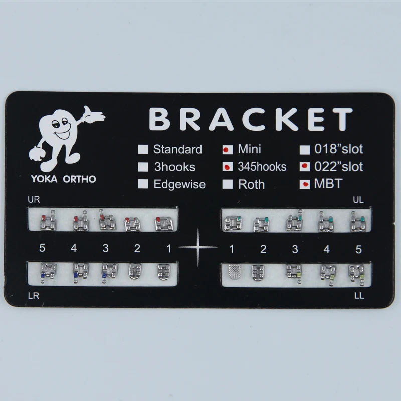 orthodontic bondable metal braces mesh base brackets mini roth and standard roth 022