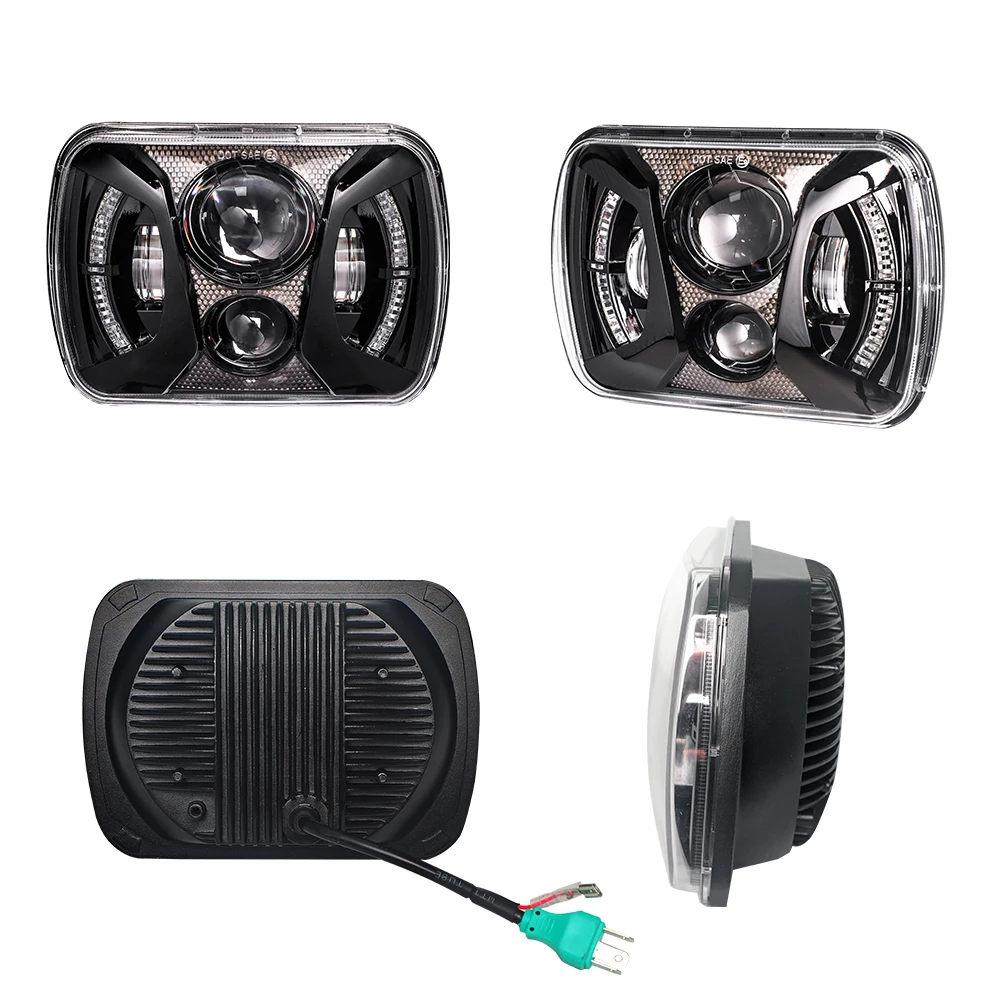 LOYO Patent Product 5x7 Inch 7' Led Square Headlamp for Jeep XJ 6X7' projector Rectangle sealed beam truck head light for YJ