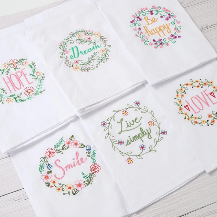 emborderied dinner napkins cotton christmas napkin logo napkins