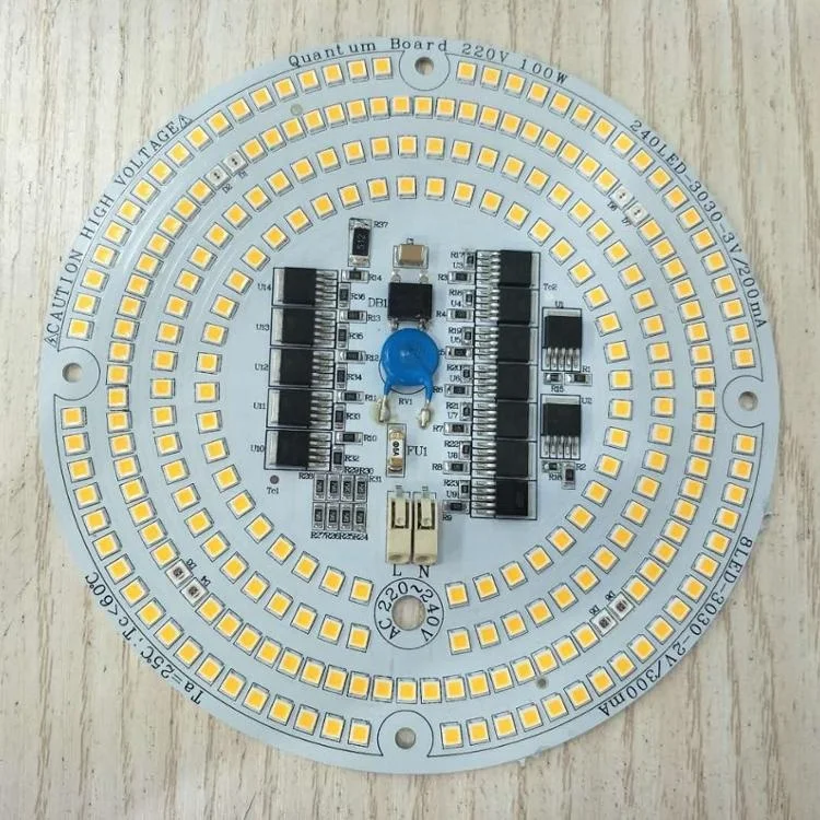 Smooth TRIAC Dimmable 100W 220V driverless AC LED Board V3 PCBA Samsung LM301B LED & 660nm DOB LED board for LED grow light