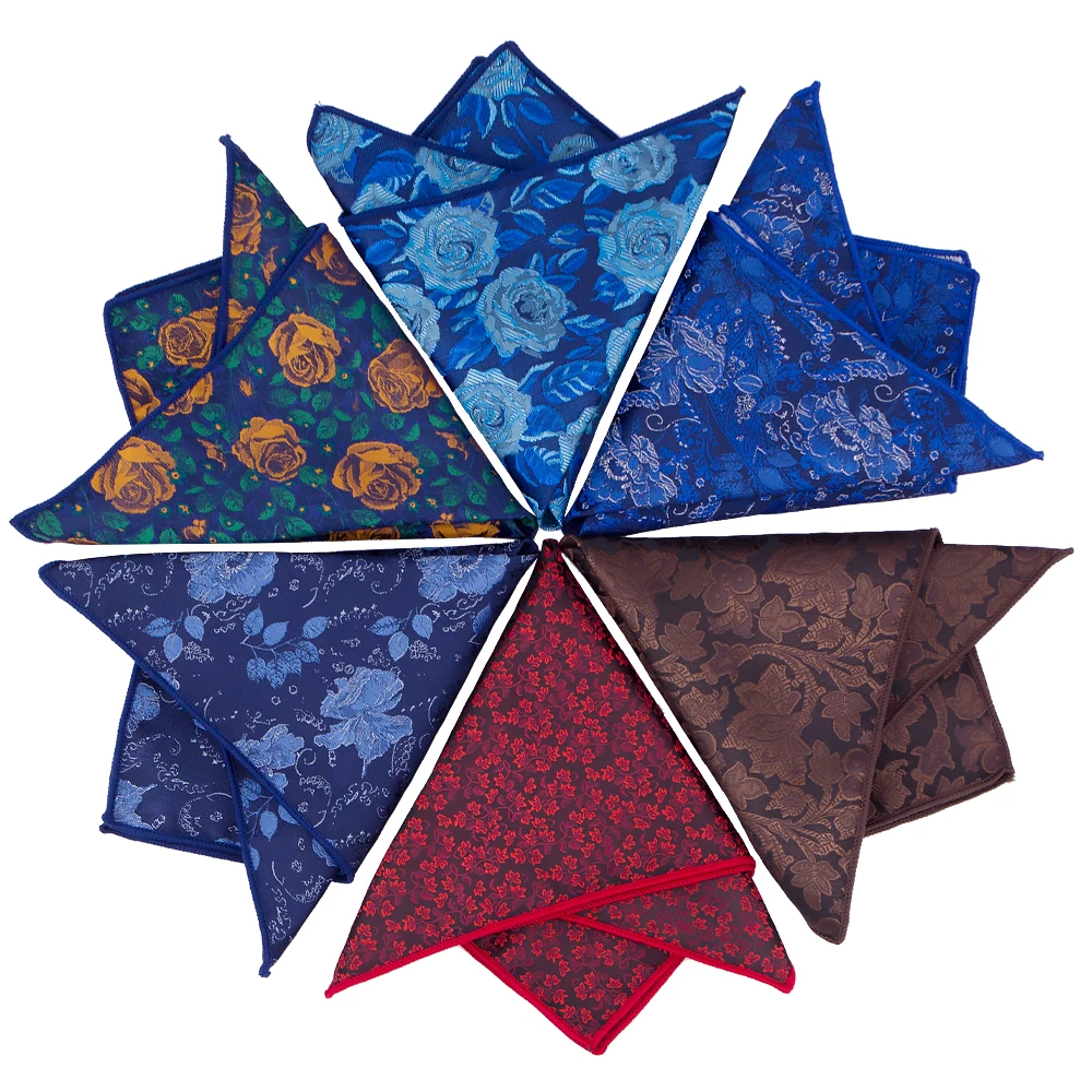 Customize Handmade 100% Pure Silk Pocket Squares Handkerchief Cotton High Quality