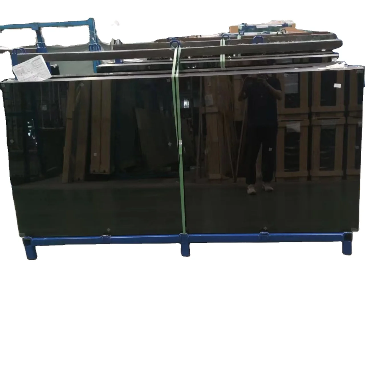 iron frame 10mm euro gray tinted tempered glass ESG 10mm for veranda sliding door sells in holland