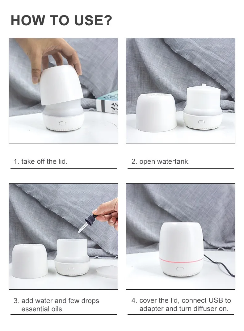 Fogger Mist Maker 2021 Ultrasonic Mini Air Humidifier USB Power Supply 100ML Aroma Essential Oil Diffuser for Home Car