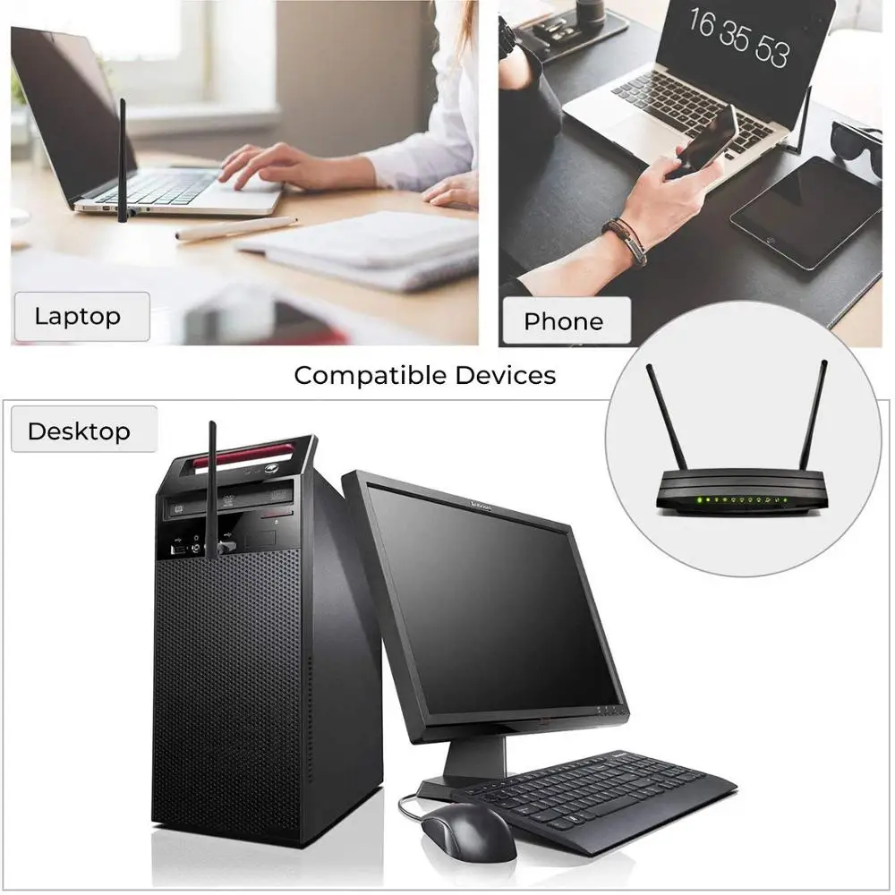  USB Wifi антенна адаптер 1200 Мбит/с приемник двухдиапазонный 2 4G/5G AC1200M Wi-Fi донгл сетевая LAN