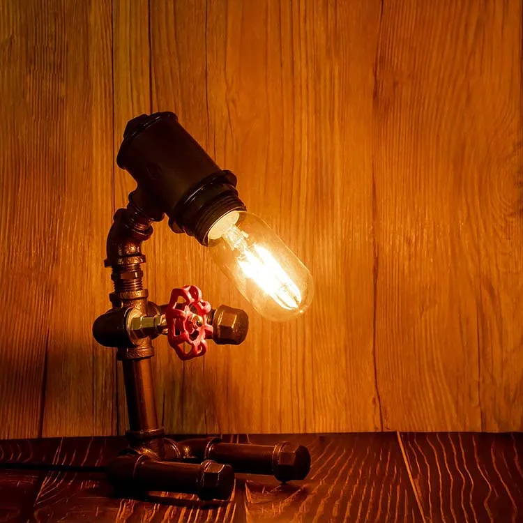 Vintage Style Small Tube Amber Edison Bulb T45 E26 E27 B22 LED Spiral LED Light Bulb CE RoHS