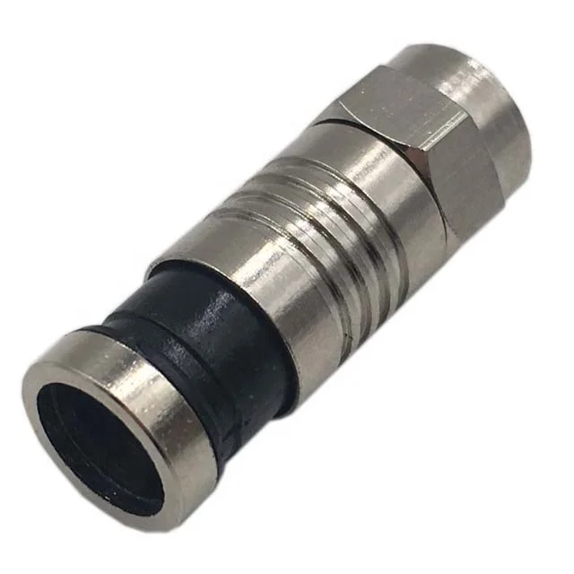 RG6 / RG59  brass zinc coaxial RF compression  F connector
