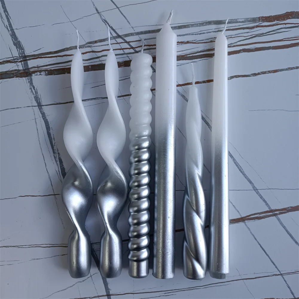 New Arrival Christmas Celebrate Bright Colored Candle Birthday Long Paraffin Stick Candle High Quality Taper Candles Flameless