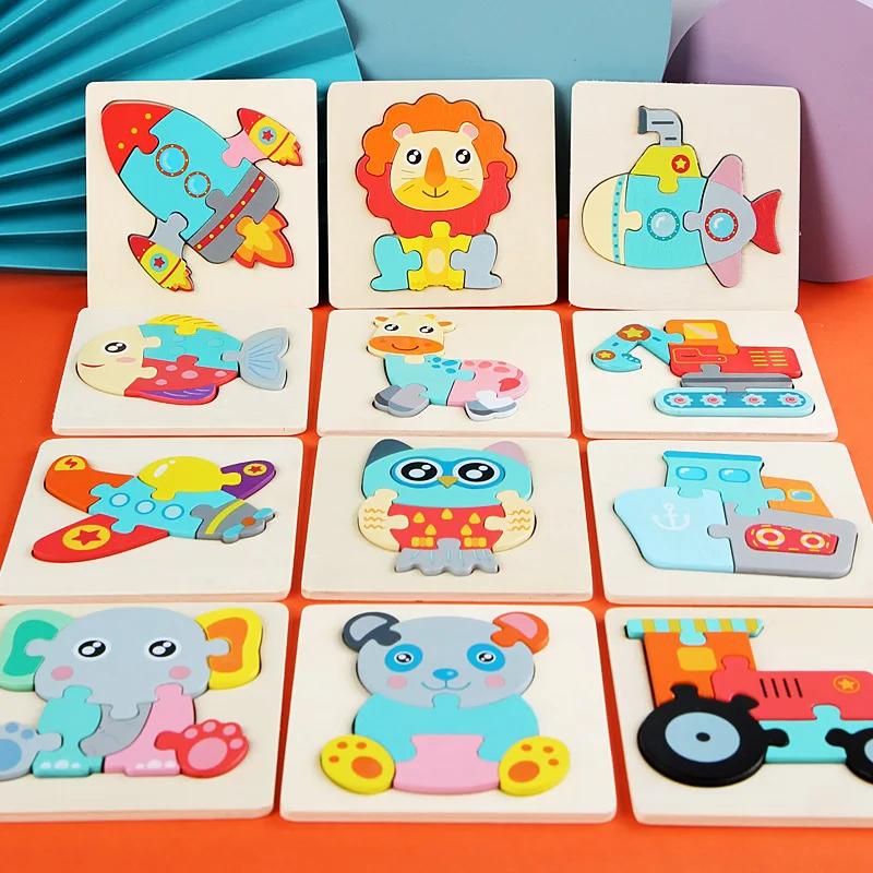 Boys Girls Baby Early Educational Toys Wooden Craft Puzzle Kids Toy