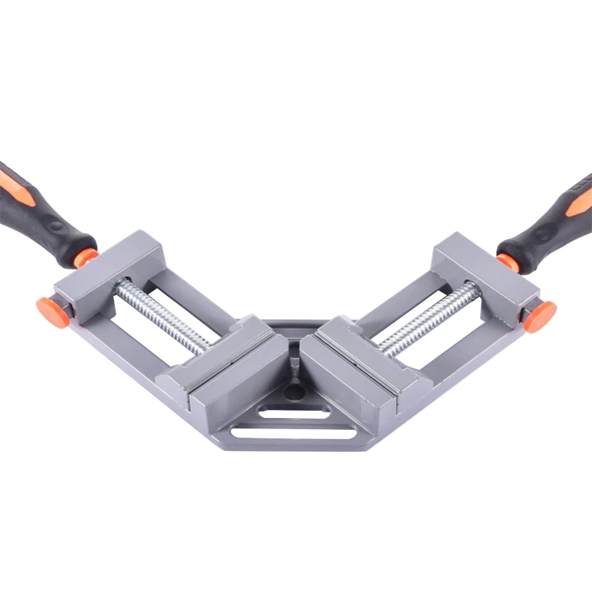 Hot selling single handle aluminum alloy 90 degree woodworking right angle clamp