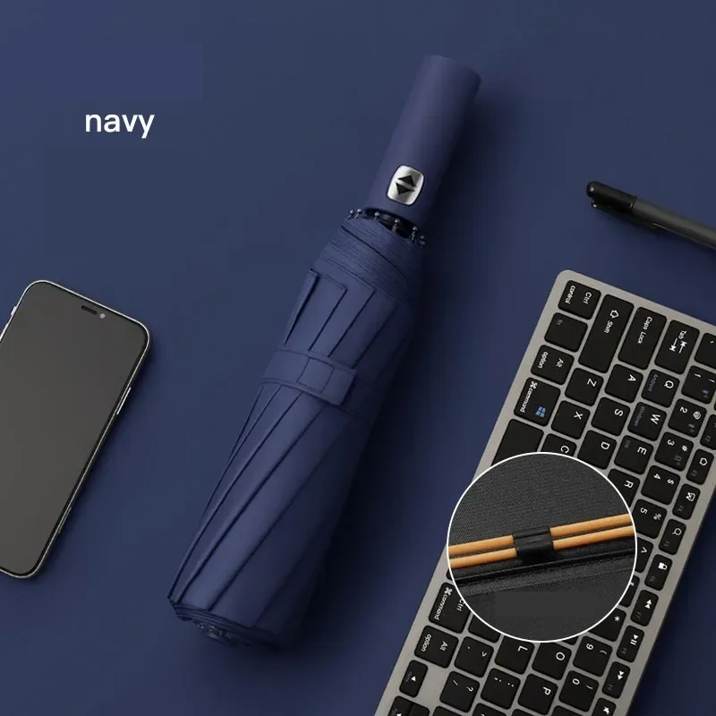 2024 New Popularity Hot Sale Products 12 Bone Double Bone Automatic Portable Ergonomic Handle Umbrella