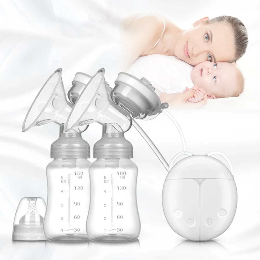Cute Gently Silicone Suction Breast Pump  with Milk Bottle Tube Connector 150ml Portable Breast Pump