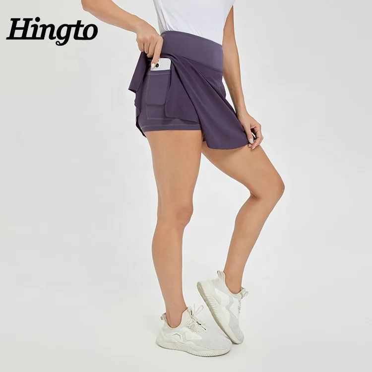 Hingto ODM design factory custom plus size women tennis skirt