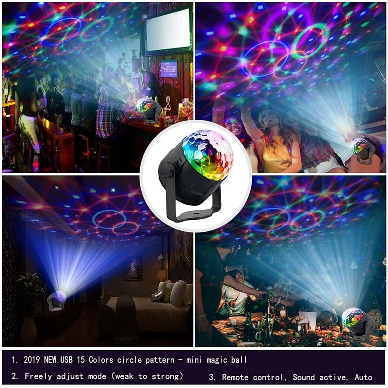 USB Rechargeable LED Laser Projector DJ disco Stage Light Red Blue Green Lamp Mini RGB Wedding Birthday Party led disco light