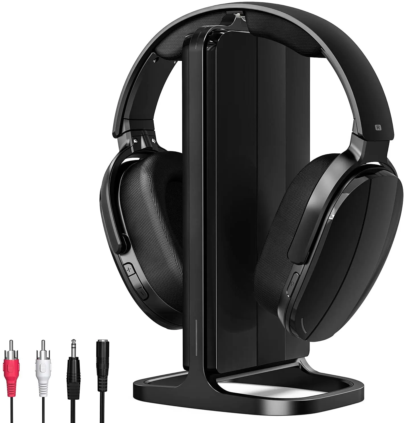 Wholesale cheap price 2.4GHz RF 100ft Wireless TV Headphones Over Ear Stereo Headsets Charging Dock Rechargeable for TV