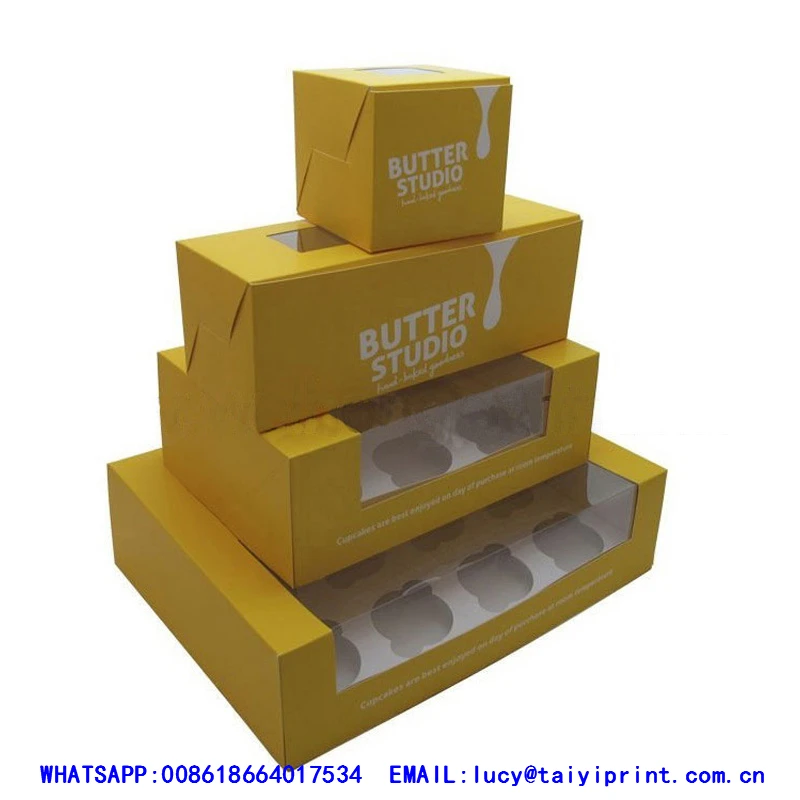 Cheap printing custom individual mini cupcake box