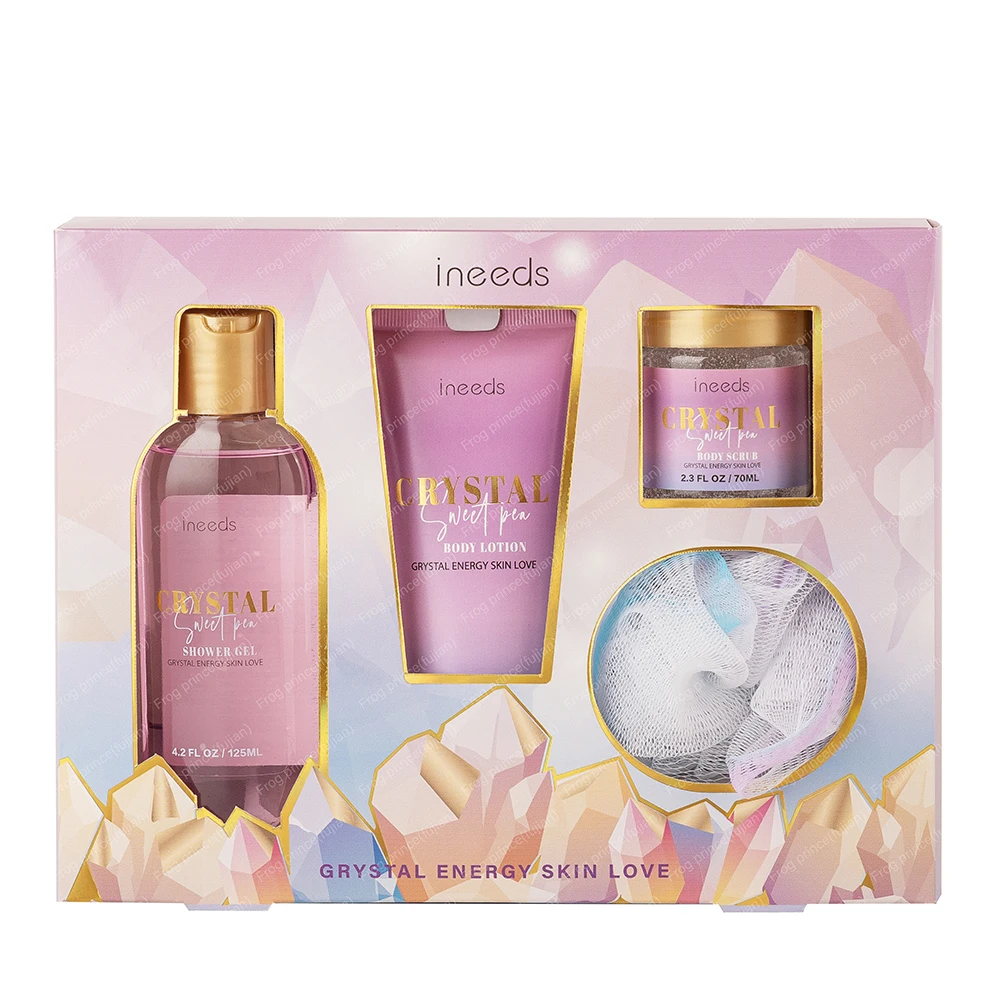 Customized Pampering Spa Kit Bath & Body  Skin Care Gift Set in Box Packaging Pack of 4