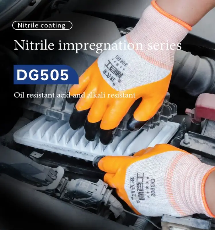 Factory Wholesale Cheap CE Latex Wrinkled Firm Grip Anti Slip Construction Gloves Industry Work Safety Latex Coated Gloves