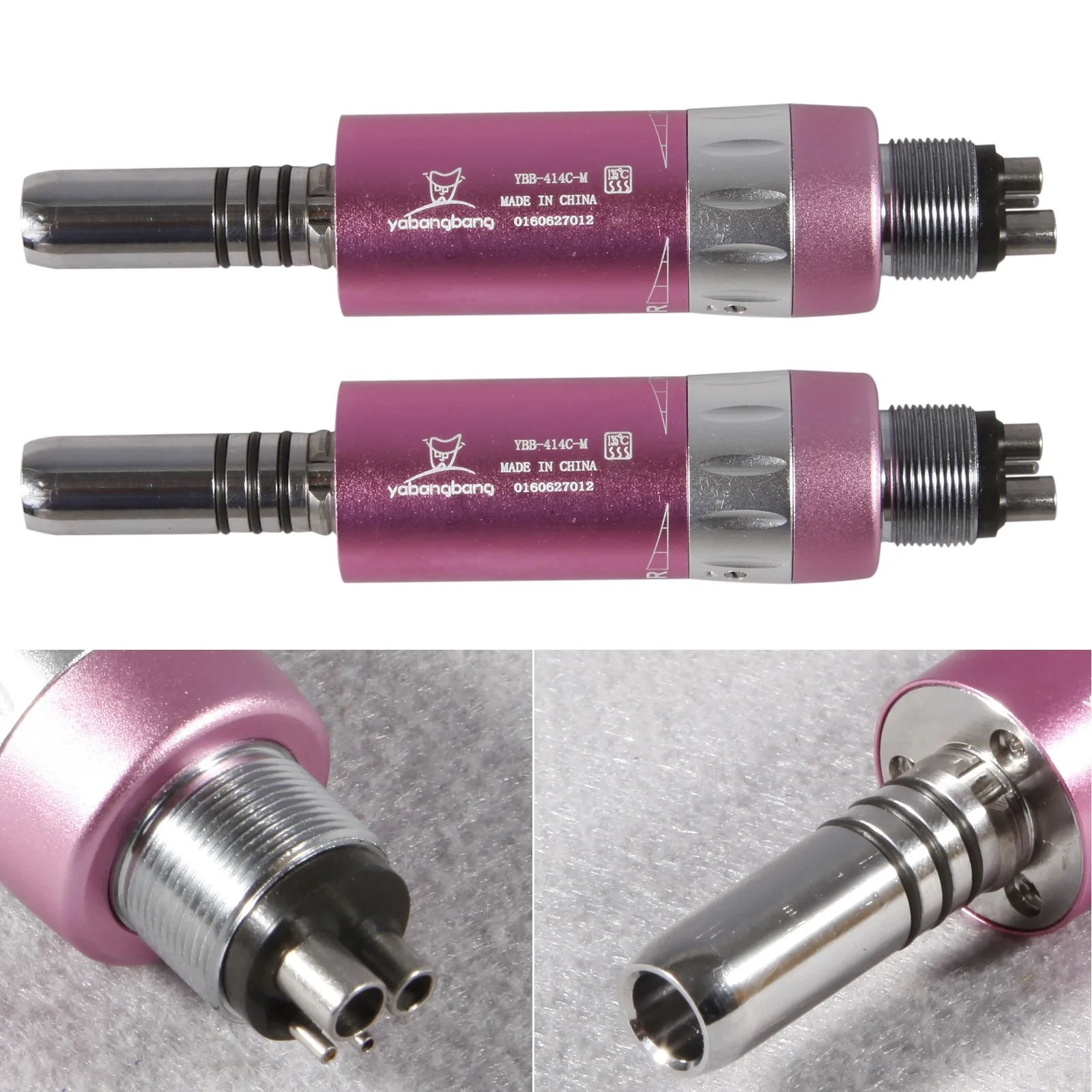 Hot Sale! Dental 1:1 Inner Water Spray Air Motor Low Speed E-type Handpiece 4 Hole Pink For N-S-K YH4