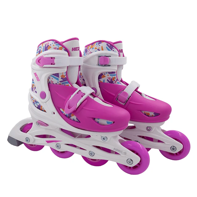 Factory Wholesale All Terrain Pu Wheels Adjustable Size Abec 5 Bearing Aggressive Inline Roller Skates Boot