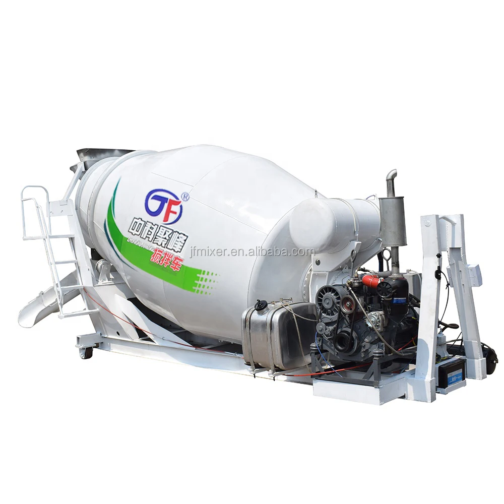 6 CBM Small Concrete Mixer Truck Air Pressure Pumping High Load Moment Uzbekistan 0-12r/min ISO9001, CE 10-15min Provided CN;SHN