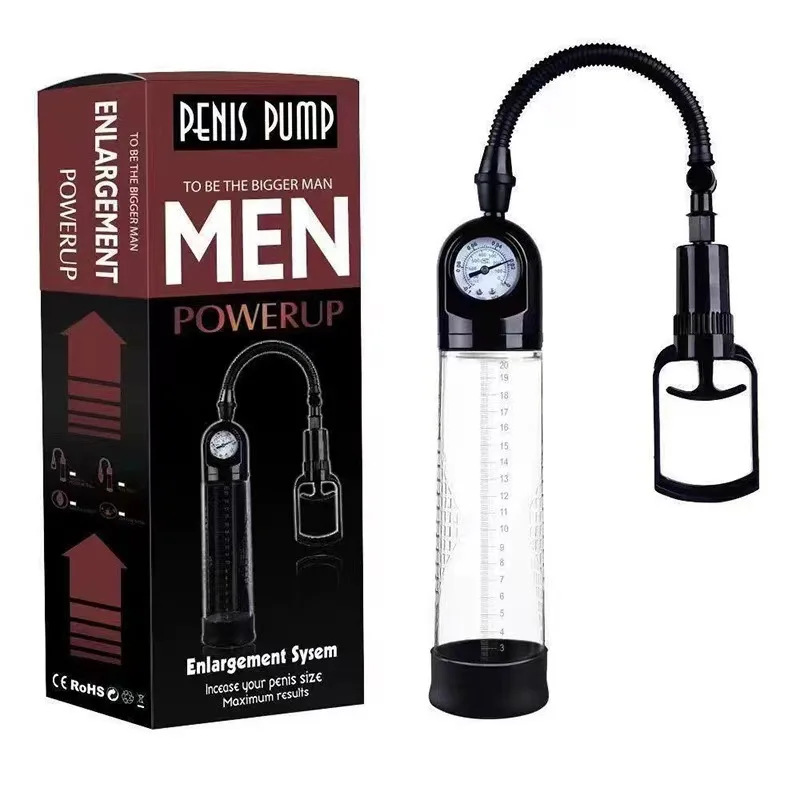 Penis Vacuum Pump, Penis Enlargement Growth Pump with Pressure Gauge for Safe Suction Harder Erection, Male Sex Toys